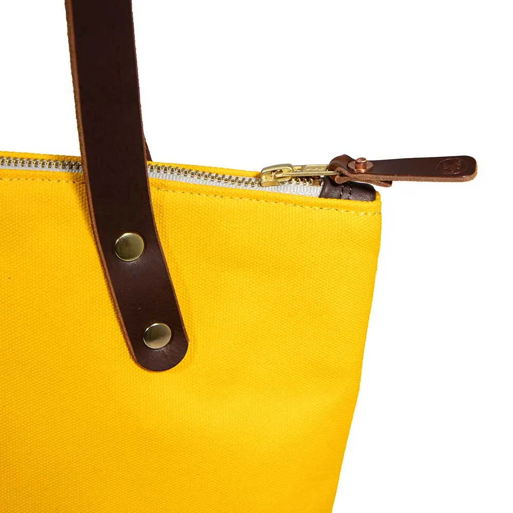 Solar Yellow Canvas Portfolio Tote