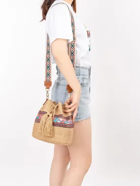 Straw Woven Bucket Bag