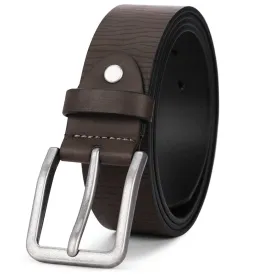 Strip Brown Cracked Needle Buckle Belt