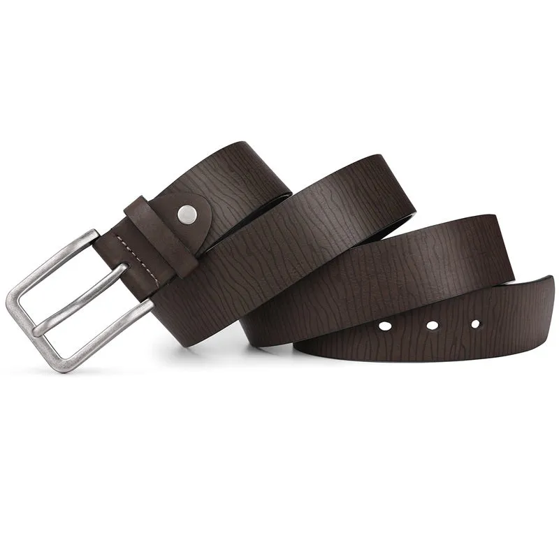 Strip Brown Cracked Needle Buckle Belt