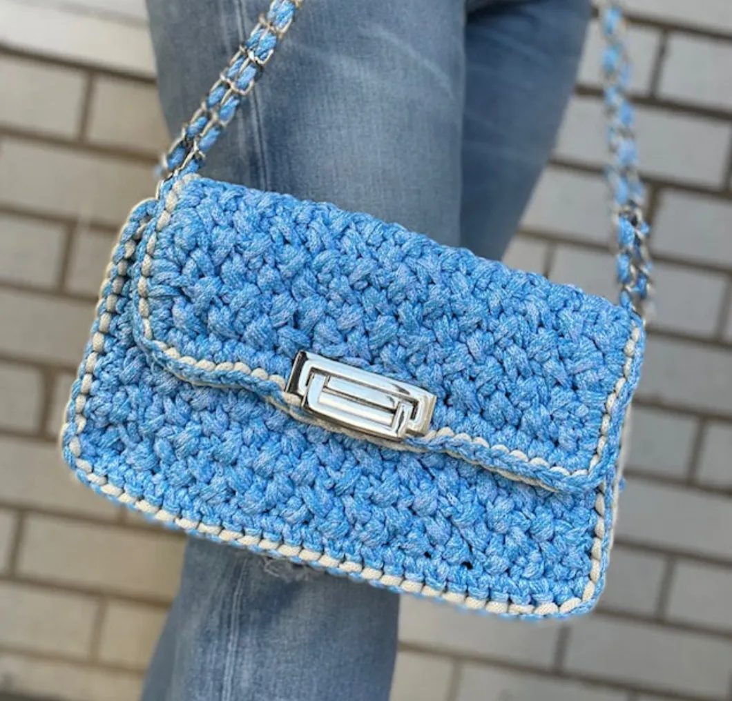 The Crocheted Flap Bag - Various Colors