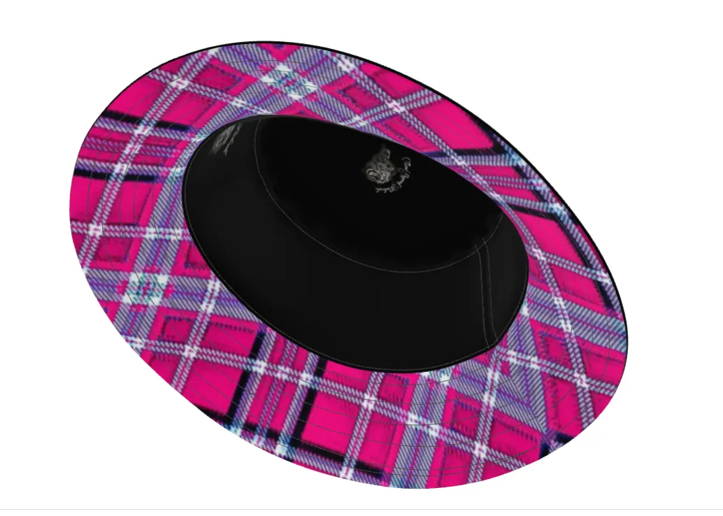 TRP Twisted Patterns 06: Digital Plaid 01-04A Designer Wide Brim Bucket Hat