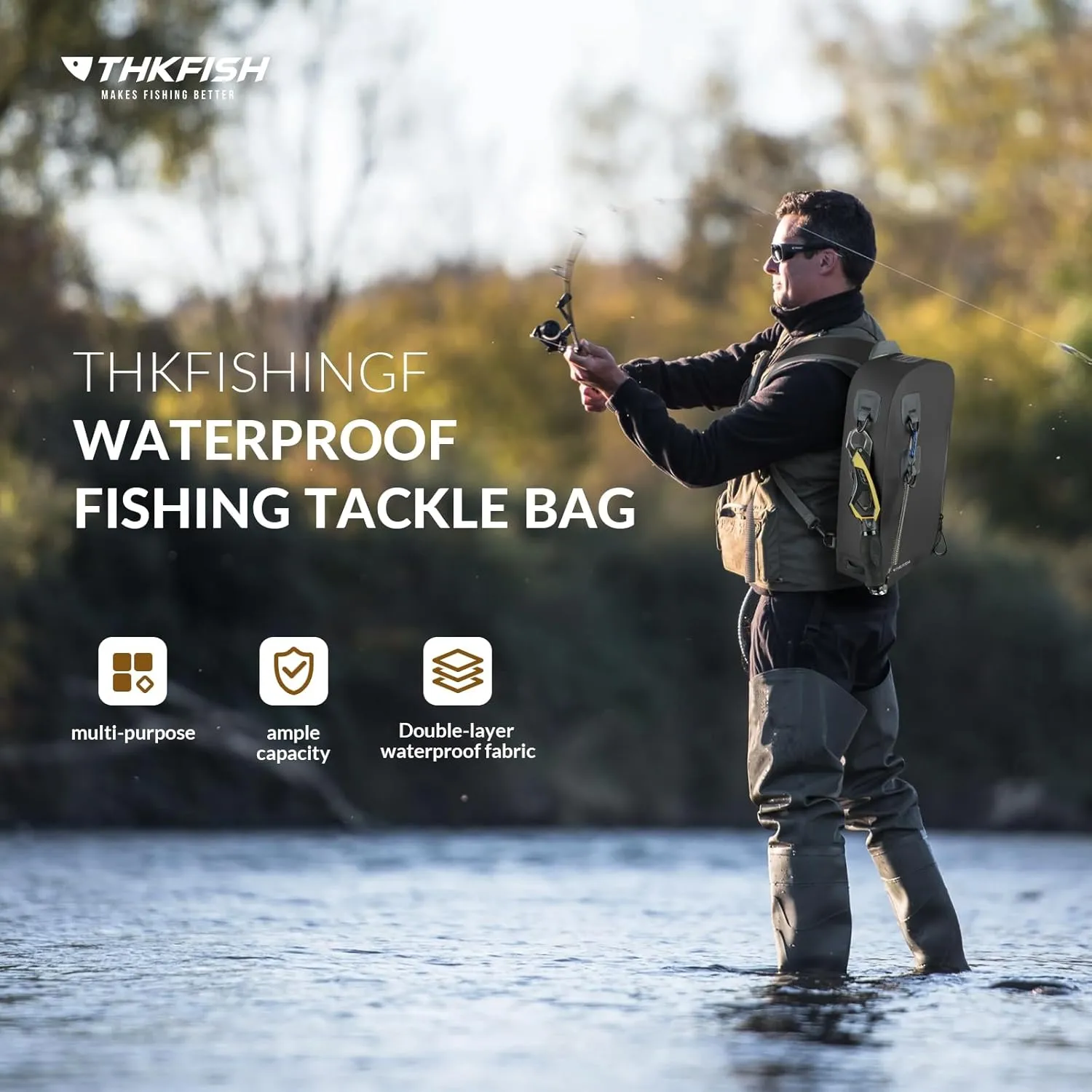 Waterproof Backpack for Fishing