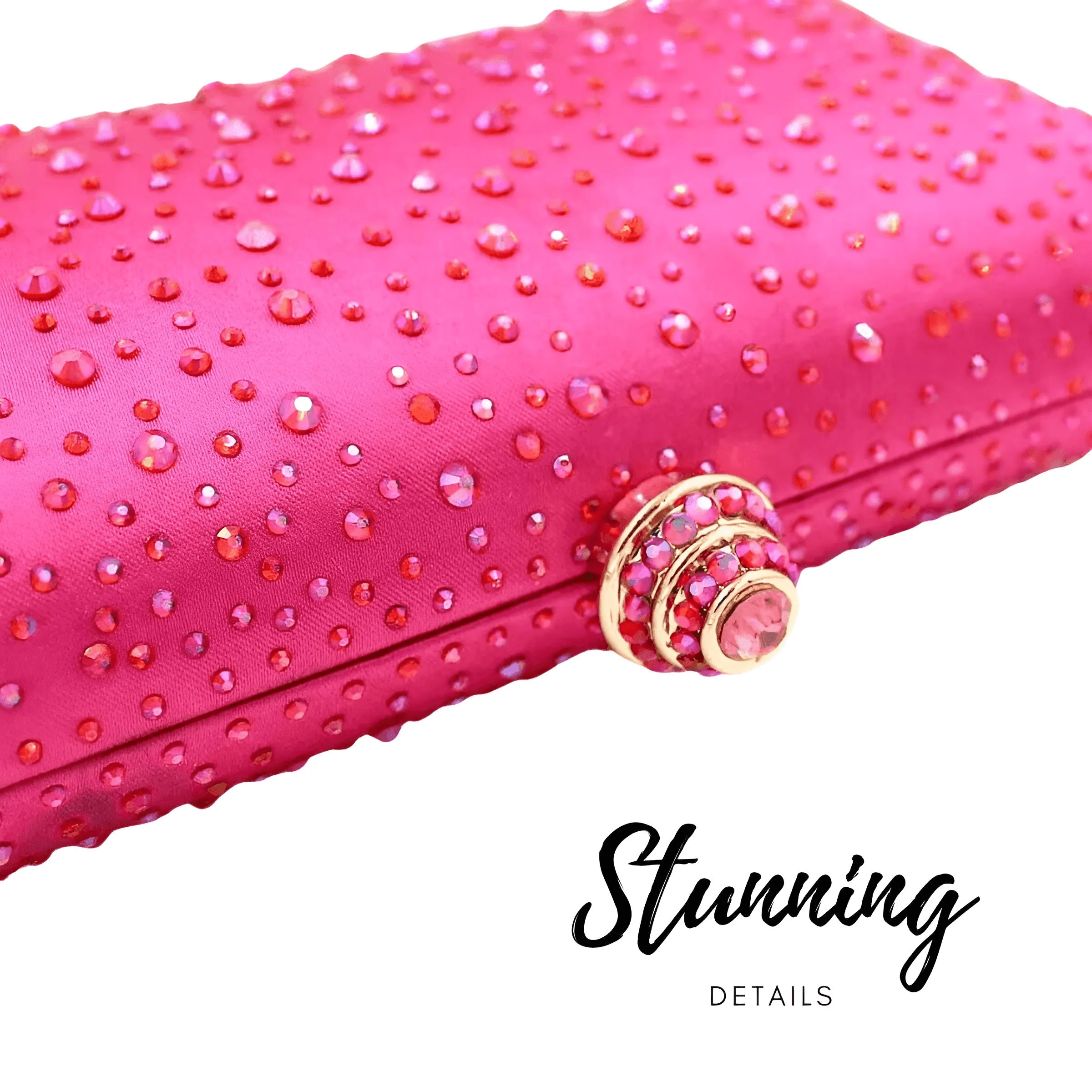 Women's Clutch With Rhinestones - In 9 Trending Colors!