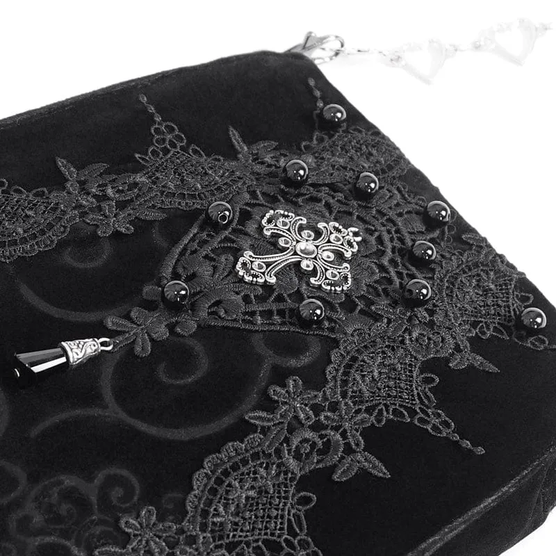 Women's Gothic Floral Embroidered Beaded Bag