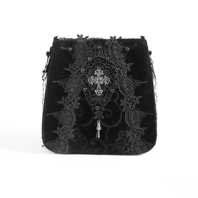 Women's Gothic Floral Embroidered Beaded Bag